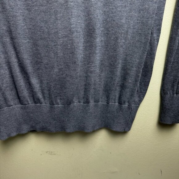 Burberry Brit Nova Check Trim Wool Cardigan Sweater V Buttons Lightweight Soft M - Picture 14 of 16